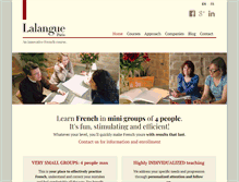 Tablet Screenshot of lalangueparis.com